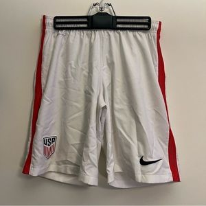 Nike Authentic U.S. Men's Soccer 16/17 Home Stadium Shorts White M 724639-100